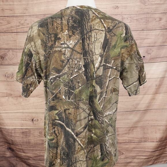 Realtree Team Shirt Mens 1X Camouflage Short Sleeve Outdoor Hunting Tee Camo - Picture 3 of 6
